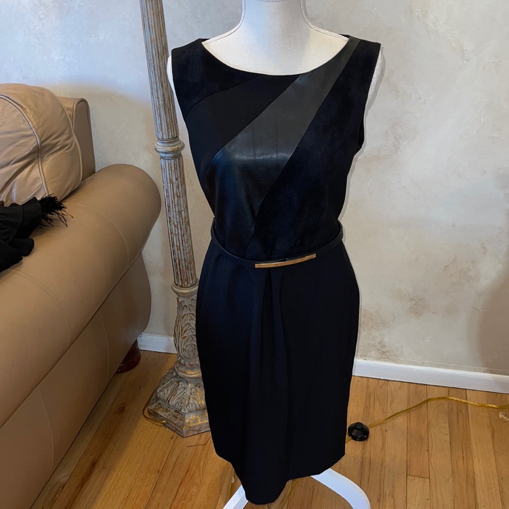 Calvin Klein Leather Suede Dress